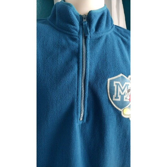 Disney Store Mickey Mouse 1/4 Zip Fleece Pullover Unisex Size Large - Picture 3 of 8